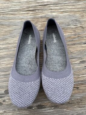 allbirds Women's Tree Breezers Knit Ballet Flat - Mist Heather Gray